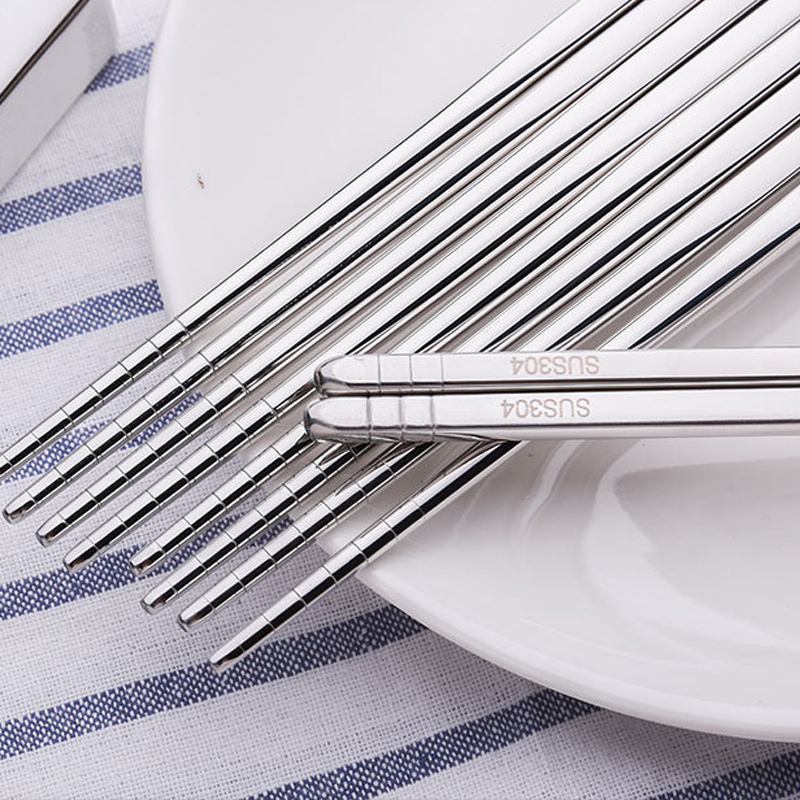 Đũa Inox 304 Chống Trượt, Đũa Ăn Cơm Cao Cấp, Đũa Inox Hàn Quốc Trắng ...
