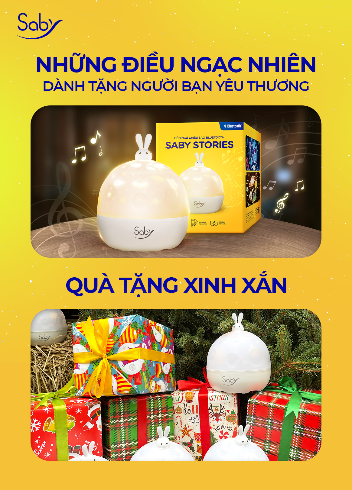 Mô tả Đèn ngủ chiếu sao phát nhạc loa bluetooth Saby Stories quà tặng tết thiếu nhi cho bé, BH 12 tháng - 1