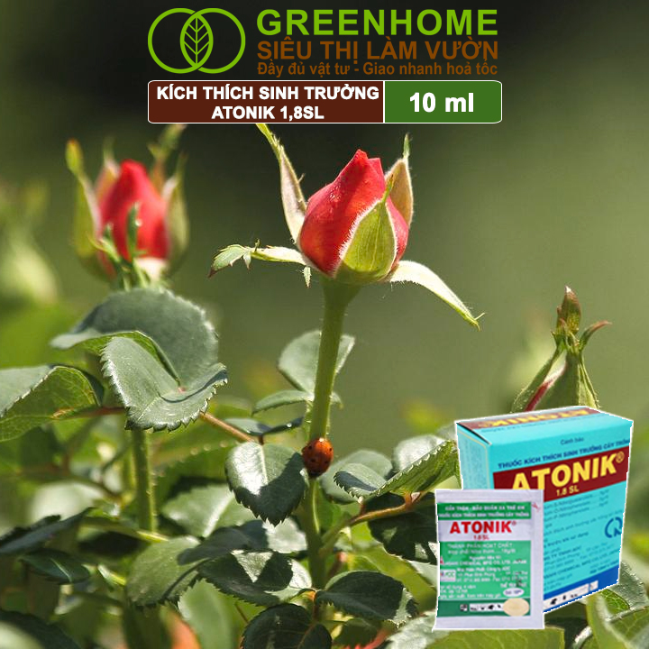 Mô tả Phân bón lá Atonik Greenhome, gói 10ml, thúc đẩy sinh trưởng cây trồng chuyên phong lan, hoa hồng - 6