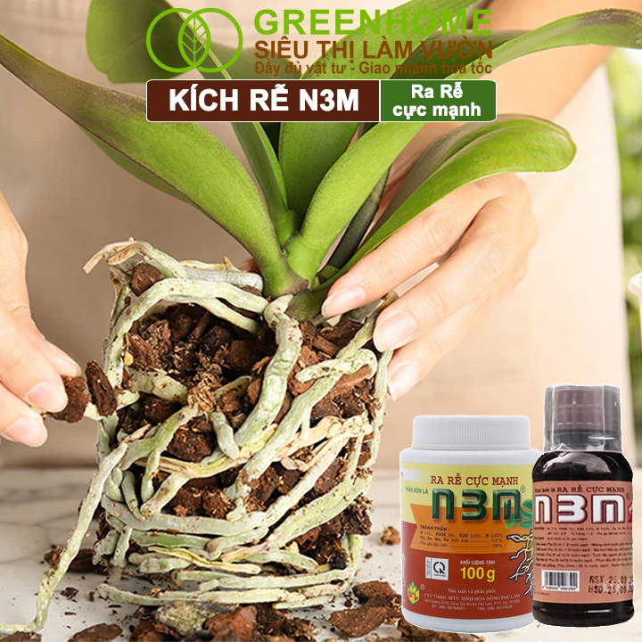 Mô tả Phân Bón Lá Greenhome, N3M, Hũ 100gr, Ra Rễ Cực Mạnh Dùng Giâm, Chiết Cành, Ngâm Hạt, Chuyên Kiểng - 6