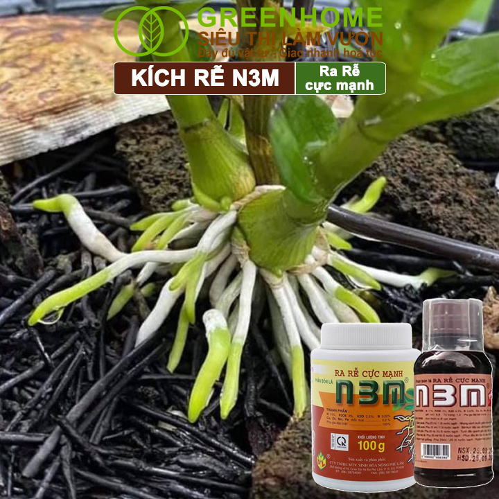 Mô tả Phân Bón Lá Greenhome, N3M, Hũ 100gr, Ra Rễ Cực Mạnh Dùng Giâm, Chiết Cành, Ngâm Hạt, Chuyên Kiểng - 8