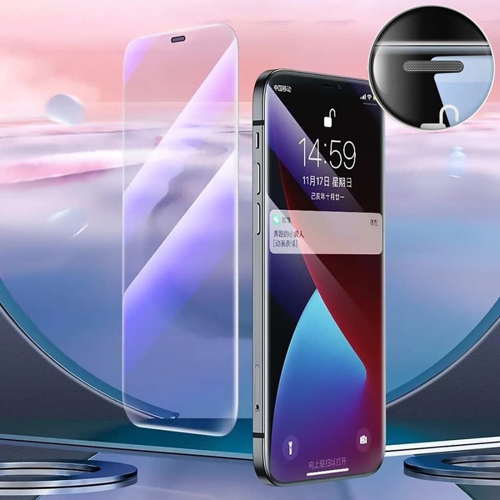 Kính Cường Lực iPhone Vô Cực Không Viền Siêu Trong, Che Bụi Màng Loa - iP X/XS/XR/11/12/13/14/15/16/17/18/Pro/Max – ảnh mô tả chi tiết 1