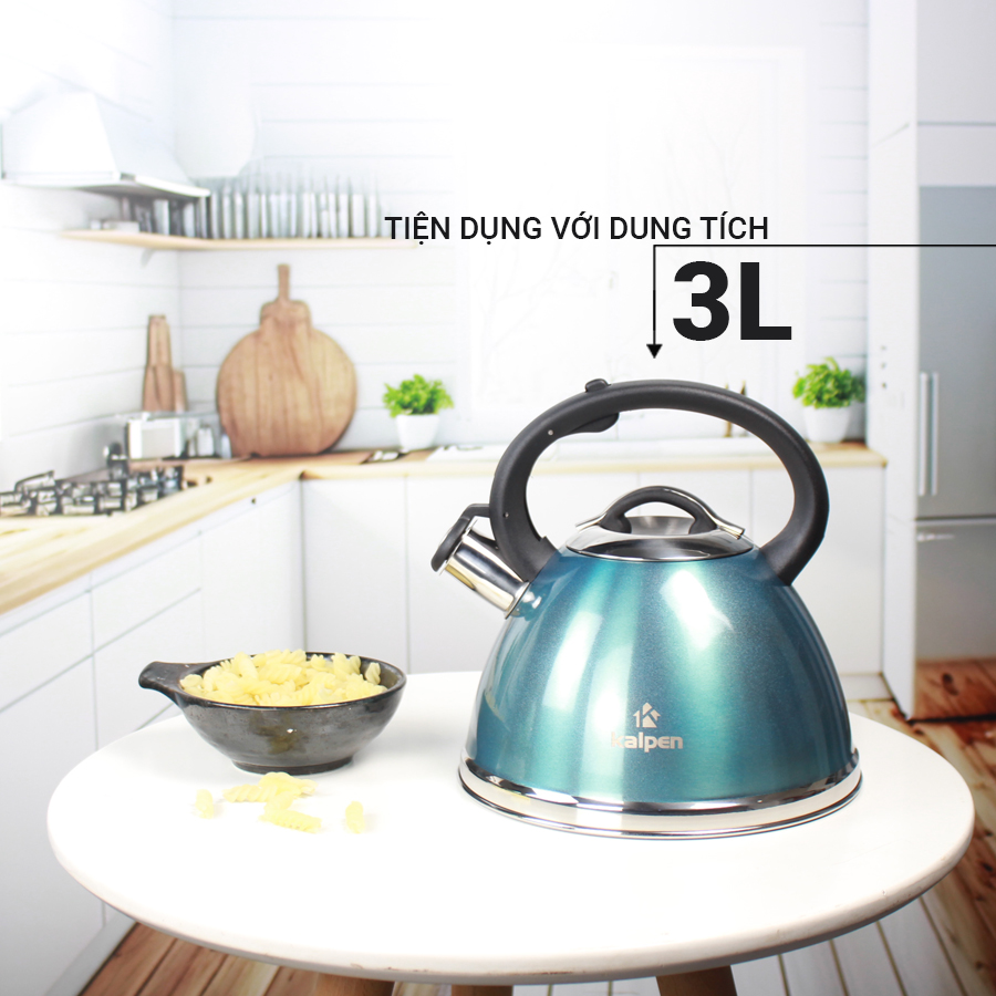 Mô tả Ấm Đun Nước INOX 304 5 Đáy Cao Cấp KK03-3L Hàng Chính Hãng KALPEN-GIA DỤNG ĐỨC Bảo Hành 3 Năm - 5