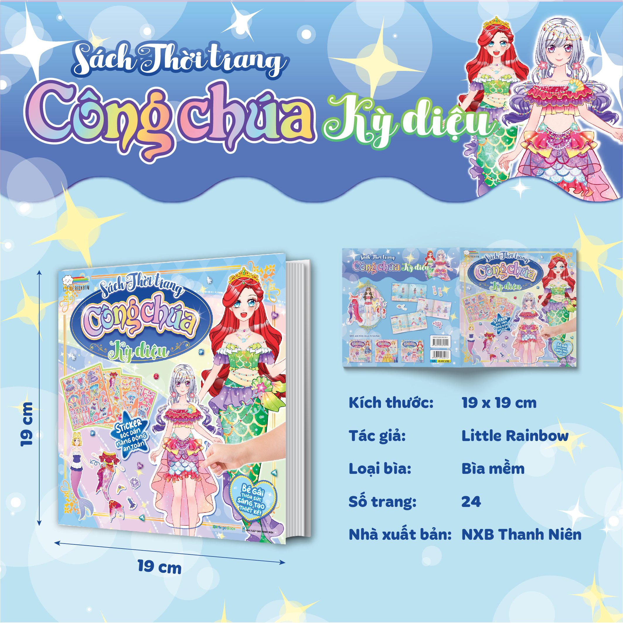 Mô tả Sách Thời Trang Công Chúa Kỳ Diệu - Bóc dán 100+ stickers váy, phụ kiện xinh đẹp cho bé gái - 2