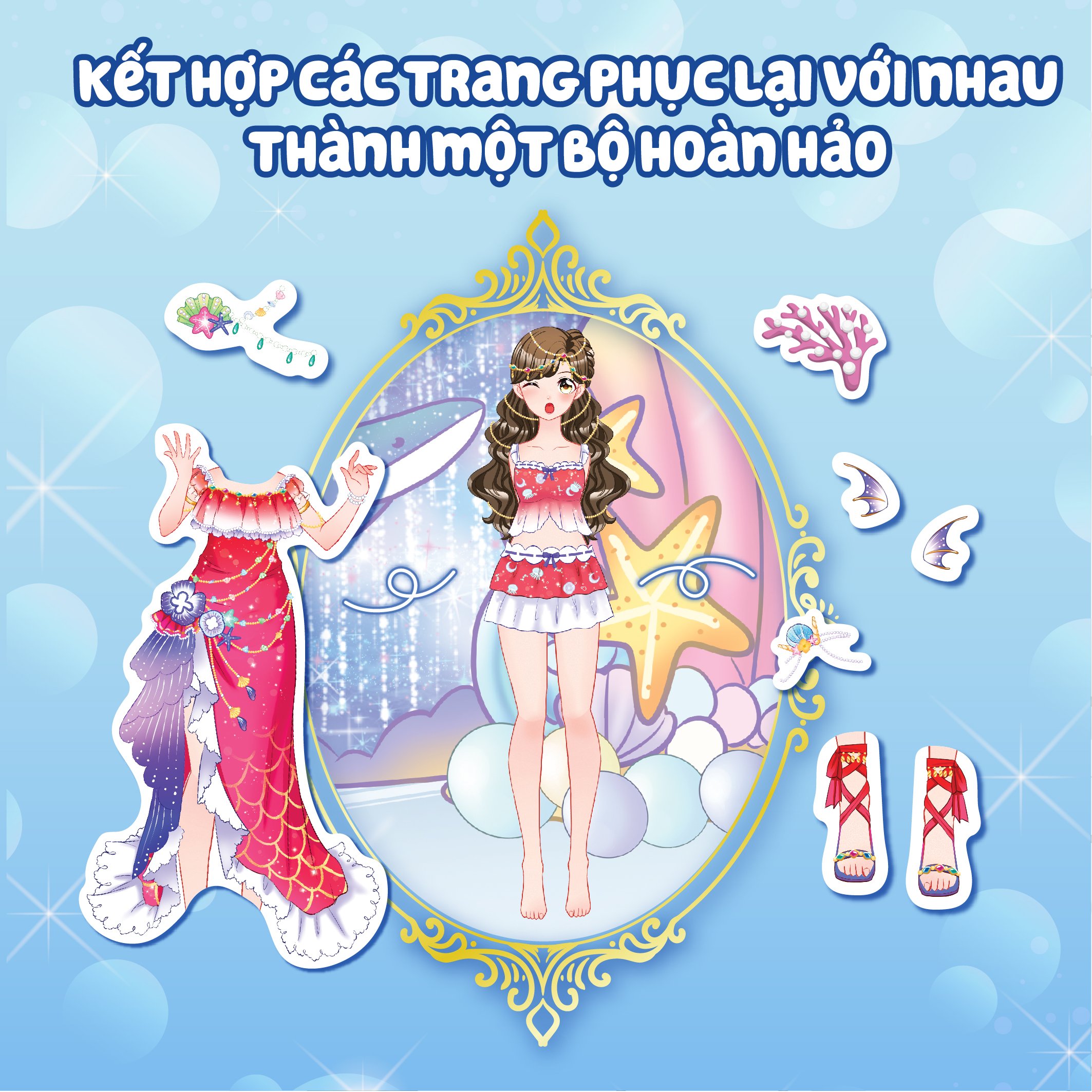 Mô tả Sách Thời Trang Công Chúa Kỳ Diệu - Bóc dán 100+ stickers váy, phụ kiện xinh đẹp cho bé gái - 4