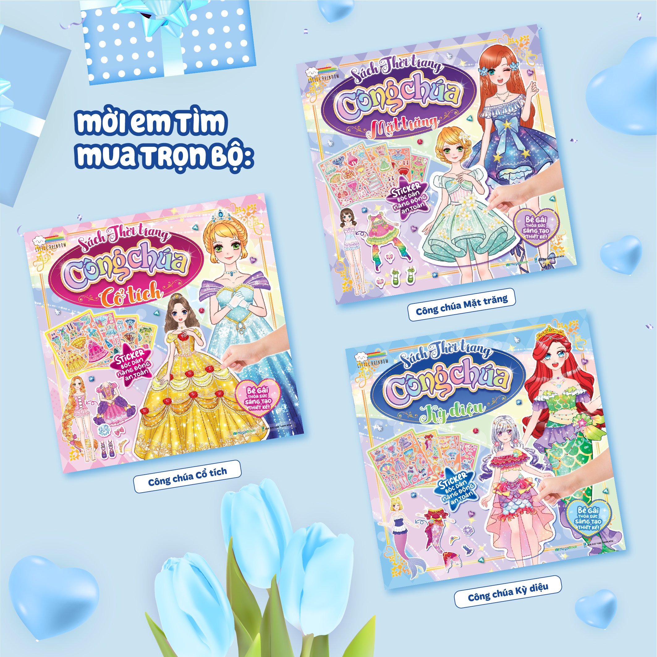 Mô tả Sách Thời Trang Công Chúa Kỳ Diệu - Bóc dán 100+ stickers váy, phụ kiện xinh đẹp cho bé gái - 7