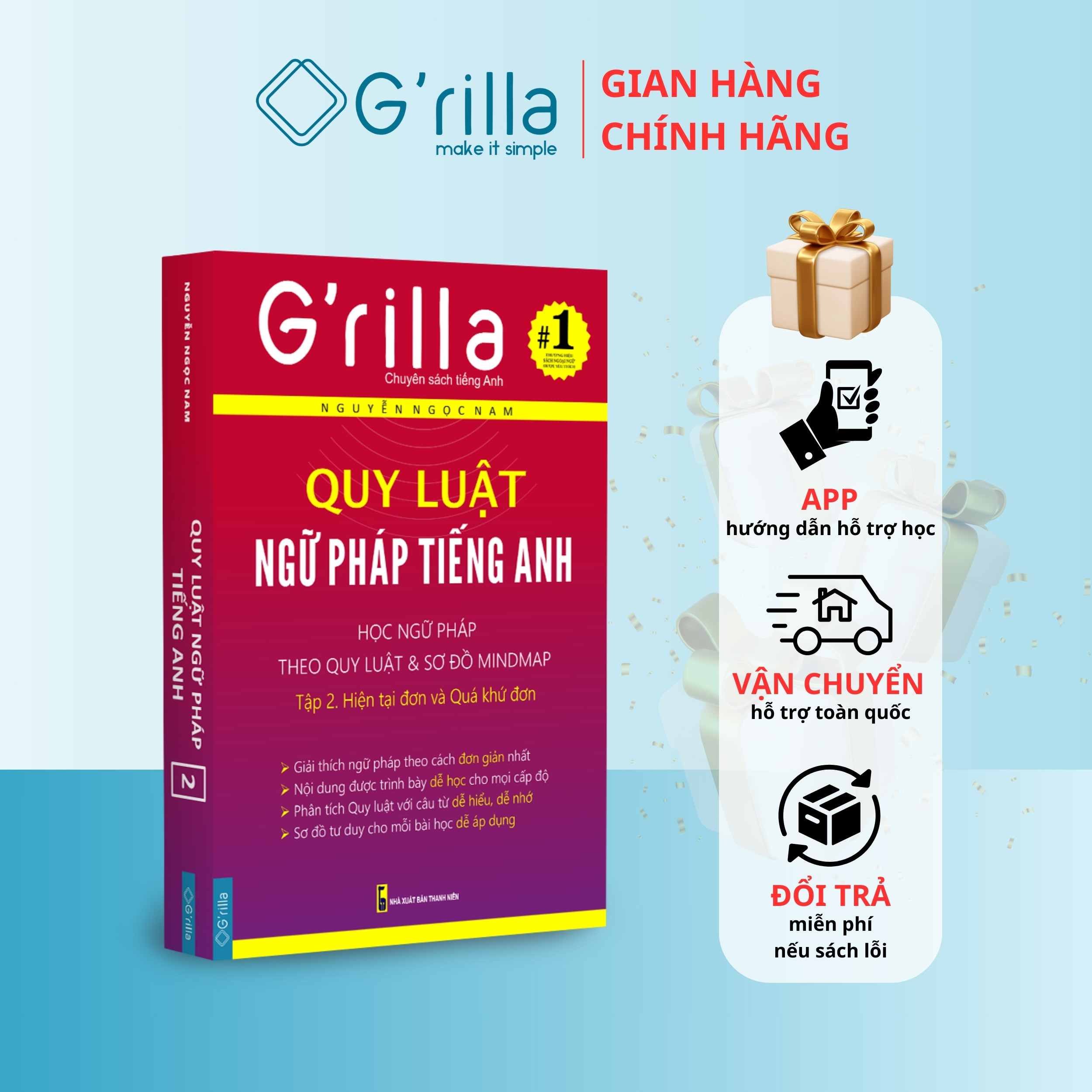 Mô tả Sách Quy luật ngữ pháp tiếng Anh Grilla Tập 2. Thì hiện tại đơn & Quá khứ đơn - 1