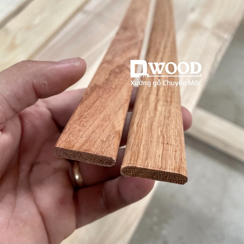 Mô tả Cặp rãnh cửa chớp lá sách Dwood gỗ Gõ đỏ tự nhiên - chiều dài tự chọn - 2