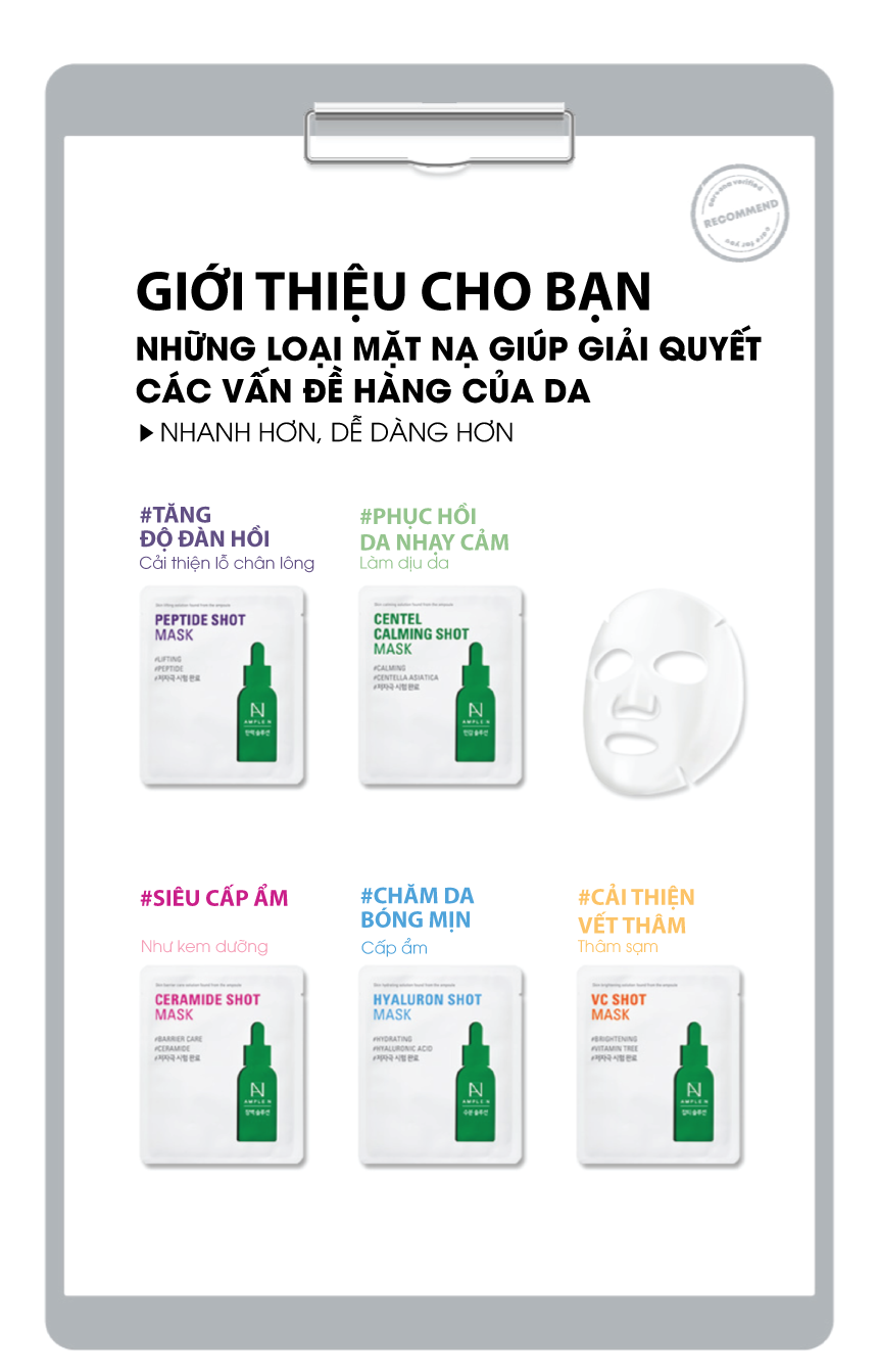 Mô tả Mặt Nạ Giấy Dưỡng Ẩm Chăm Sóc Da Ample: Shot Mask - 2