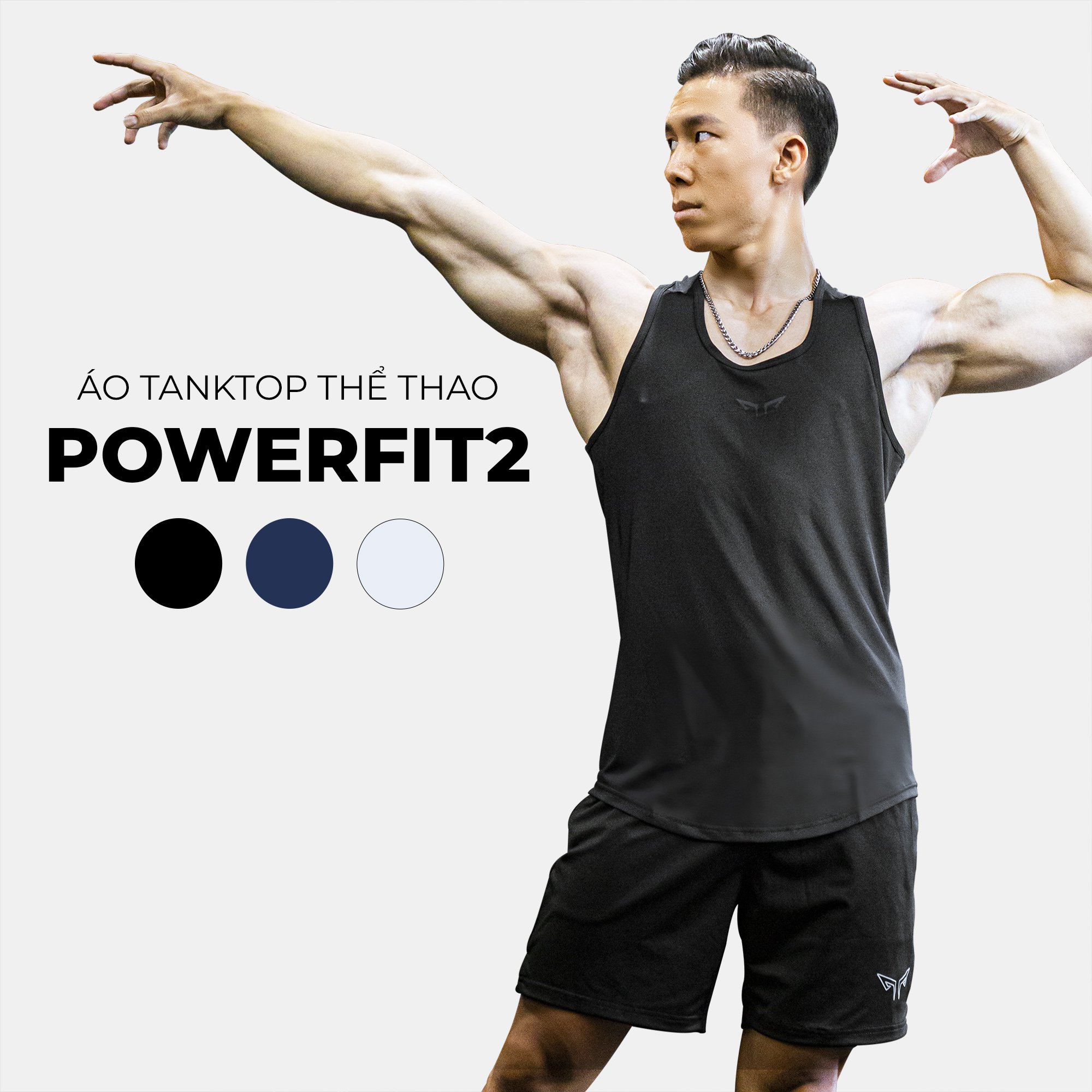 Áo ba lỗ Powerfit2 Wolf Active thiết kế tôn dáng
