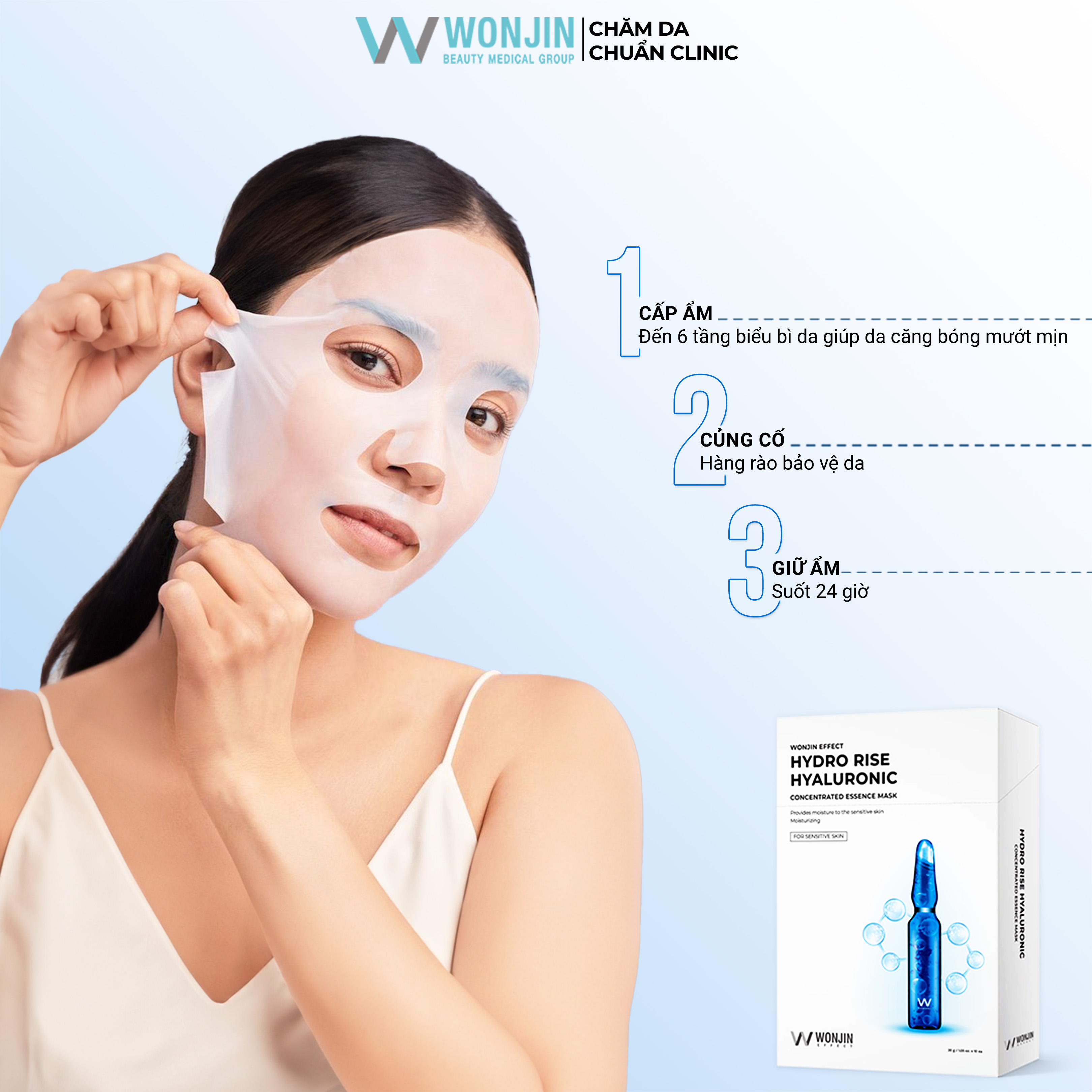 Mô tả Combo 10 Mặt Nạ Chăm Da Chuẩn Clinic MIX WonJin Effect 30g x10 [B1] - 4