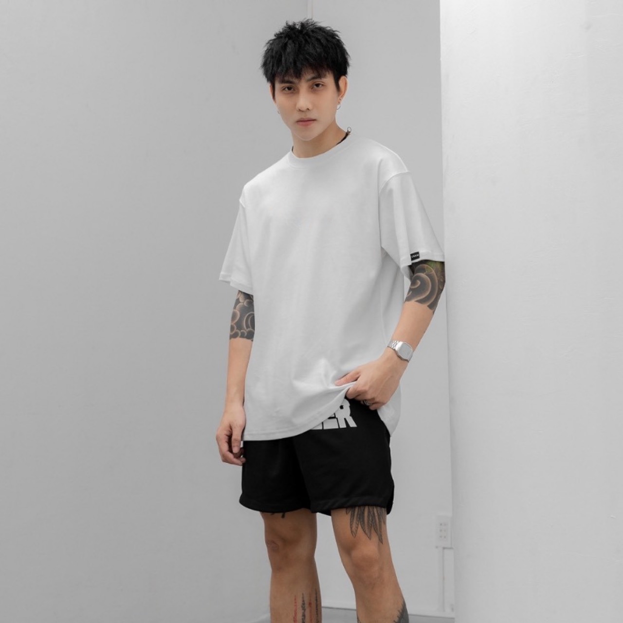 Mô tả Áo thun tay lỡ Gấu 194 Unisex from rộng phong cách vải coton cao cấp dày dặn, co dãn - XD00 - 2