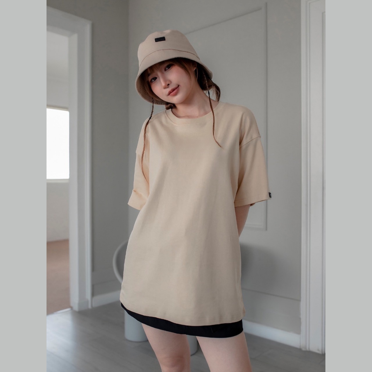 Mô tả Áo thun tay lỡ Gấu 194 Unisex from rộng phong cách vải coton cao cấp dày dặn, co dãn - XD00 - 3