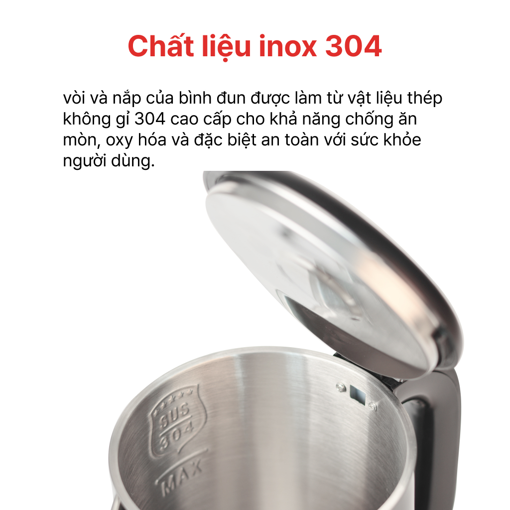Mô tả ẤM SIÊU TỐC 1.8L HAPPYCOOK, HEK-180SG - 5
