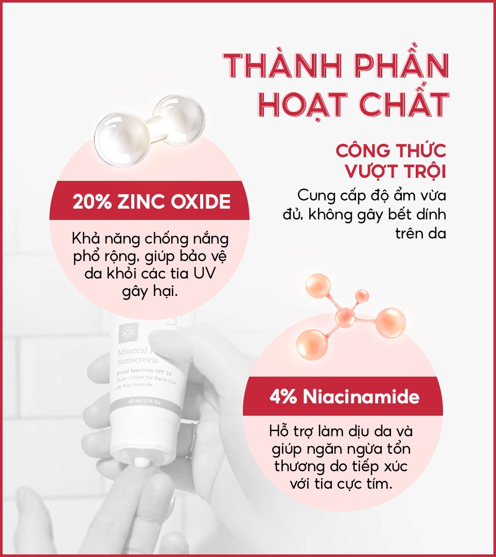 Mô tả Kem Chống Nắng Vật Lý Mineral Facial Rejuvaskin Dưỡng Ẩm, Phục Hồi Da SPF 32 60ml - 5