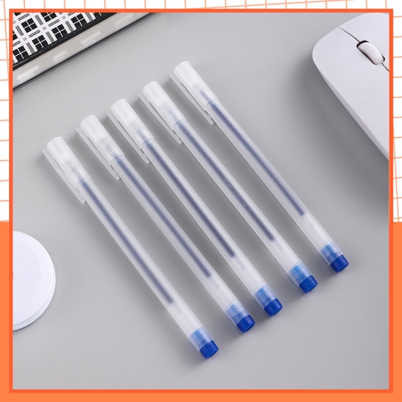 Mô tả Bút Gel Nước Mực Đen Xanh Đỏ Khô Nhanh Ngòi 0.5mm - 6