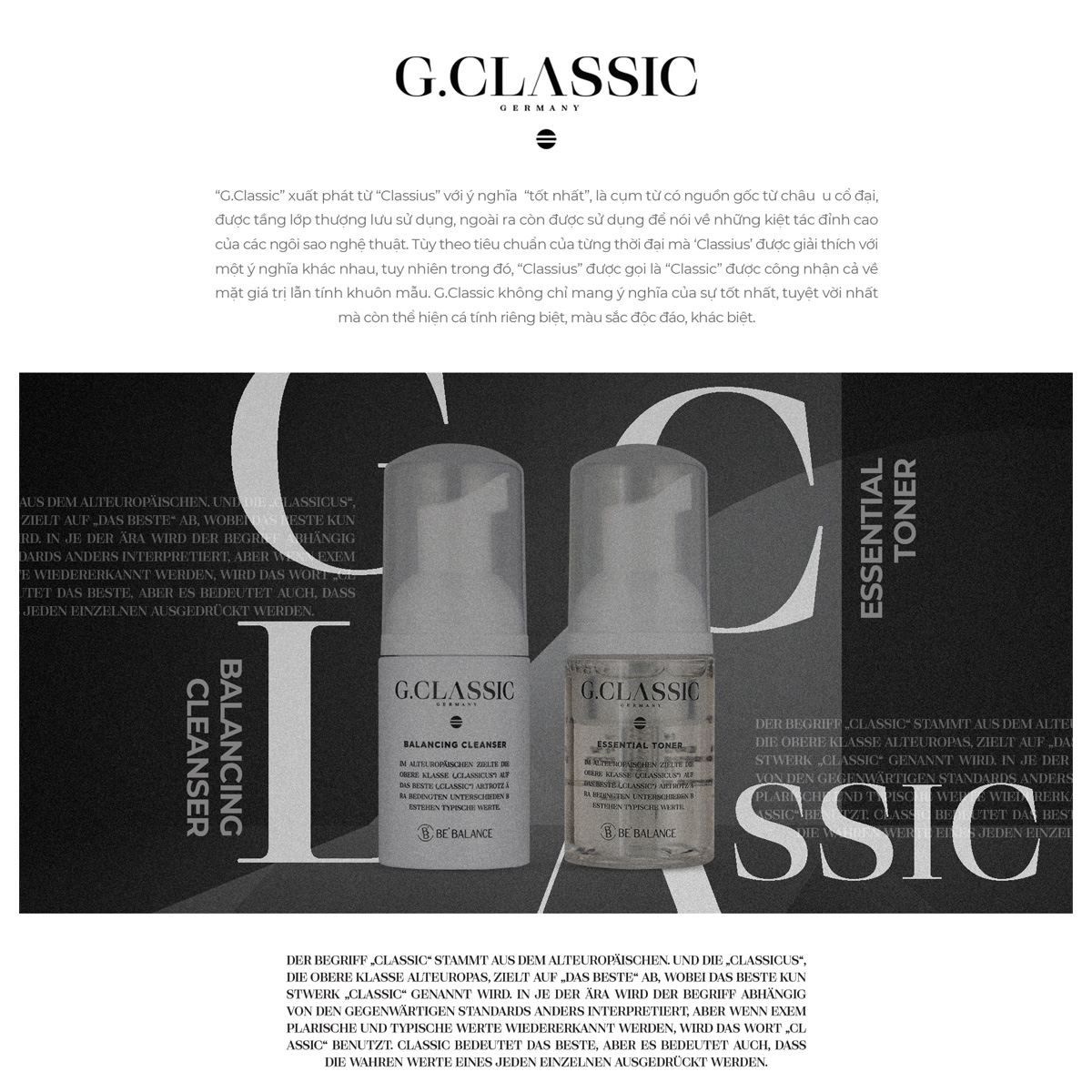 Mô tả Bộ Sản Phẩm Toner và Sữa Rửa Mặt Be'Balance GCLASSIC MINI KIT giúp Làm Đẹp Da 30ml - 1