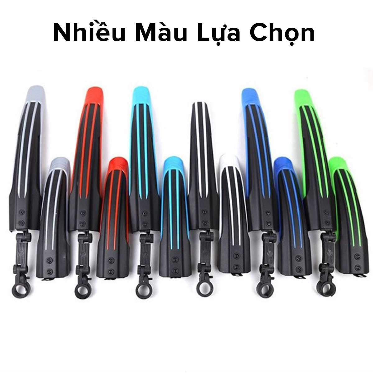 Mô tả Bộ Dè Chắn Bùn Cho Cả Bánh Trước Và Bánh Sau Xe Đạp Leo Núi 4 Sọc Màu Nhựa Dẻo Siêu Bền Chính Hãng Amalife - 5