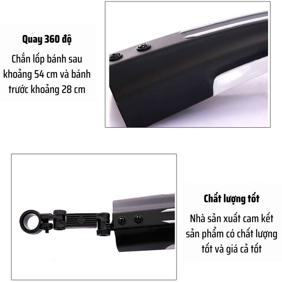 Mô tả Bộ Dè Chắn Bùn Cho Cả Bánh Trước Và Bánh Sau Xe Đạp Leo Núi 4 Sọc Màu Nhựa Dẻo Siêu Bền Chính Hãng Amalife - 10