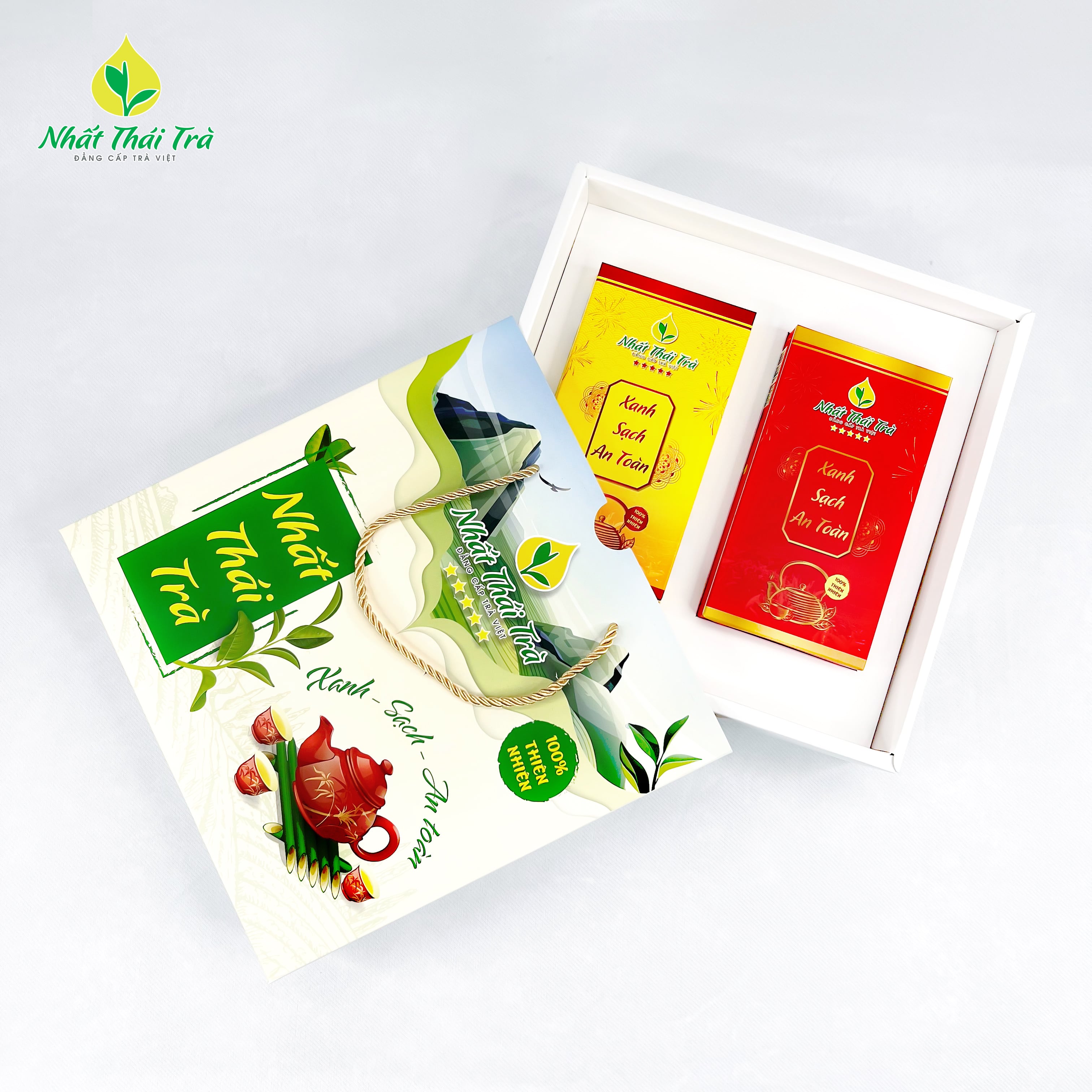 Mô tả Trà Thái Nguyên Nhất Thái Trà mẫu quà biếu tặng đẹp 200gr H35.05 - 1