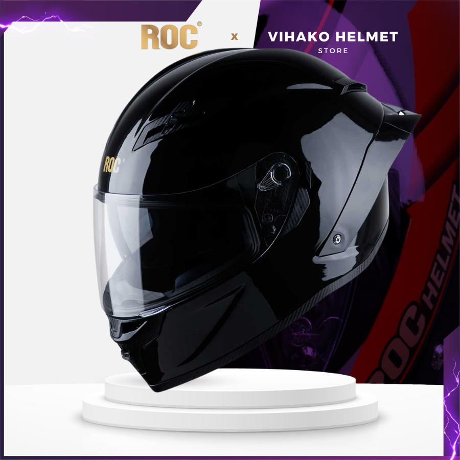 Mũ bảo hiểm fullface roc r03 nón đi phượt 2 kính royal helmet chính ...