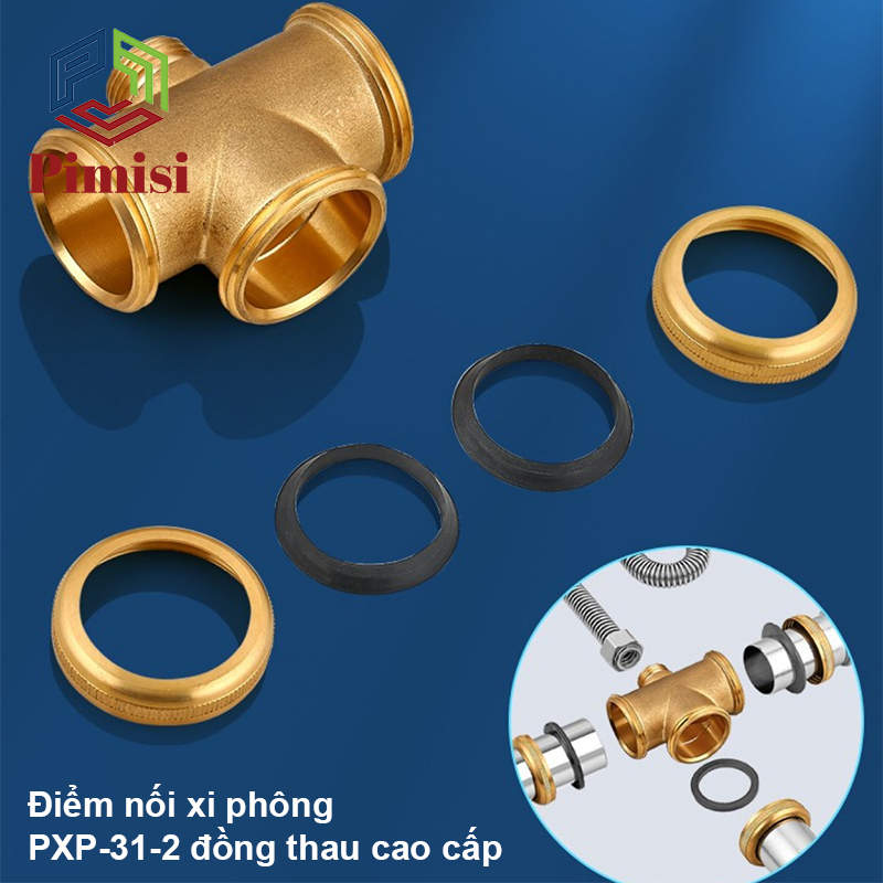 Xi Phông Chậu Rửa Bát 2 Hố Pimisi PXP-31-2 Inox Cao Cấp Kiểu Chun Uốn ...