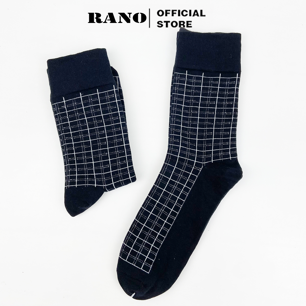 Mô tả Tất nam công sở đi giày tây RANO màu đen dài 20cm chất liệu cotton mềm mịn thoáng mát TAY20DENCARO - 4