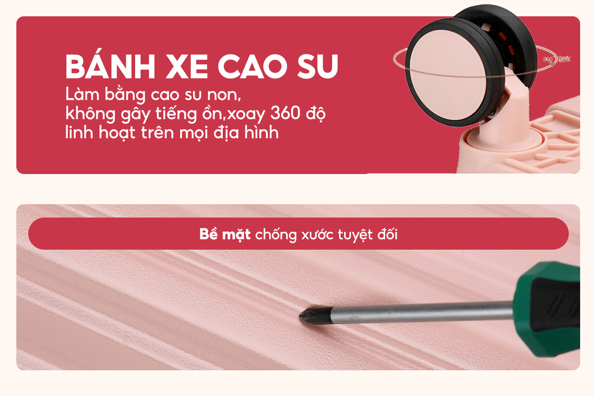 Mô tả Vali Bamozo Khung Nhôm 9066 Size 20/24/28 Cao Cấp Bịt 4 Góc Chống Va Đập Bảo Hành 5 Năm - 5