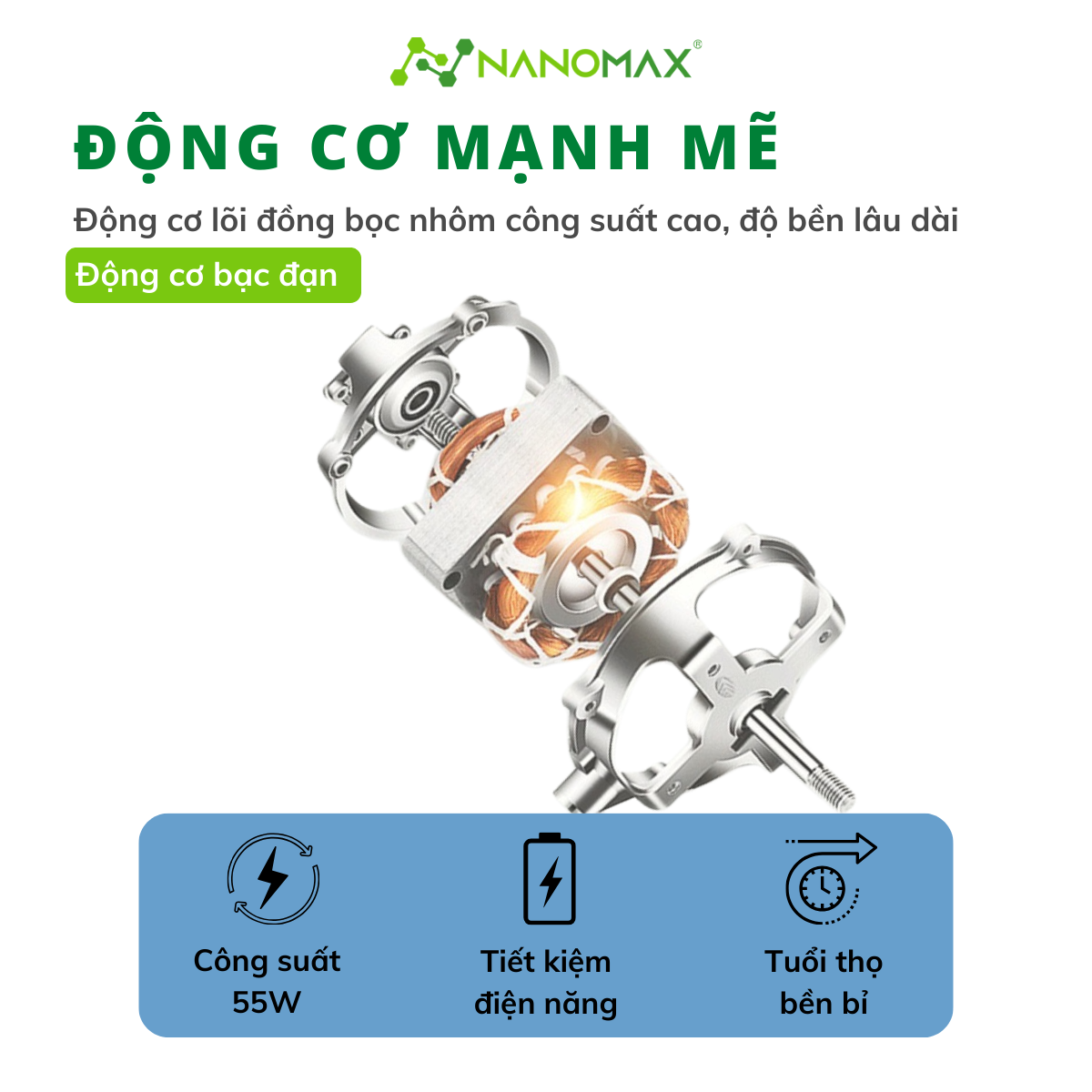 Mô tả Quạt Cây Đứng Cảm Ứng Thông Minh Nanomax QN-01, Công Suất 45W Tặng Kèm Điều Khiển Từ Xa - 9