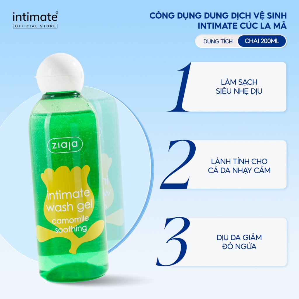 Mô tả Dung Dịch Vệ Sinh Phụ Nữ Intimate ZIAJA Mùi Thơm Dịu Nhẹ Giúp Làm Sạch, Khử Mùi Hôi 200ml Daily Beauty - 7