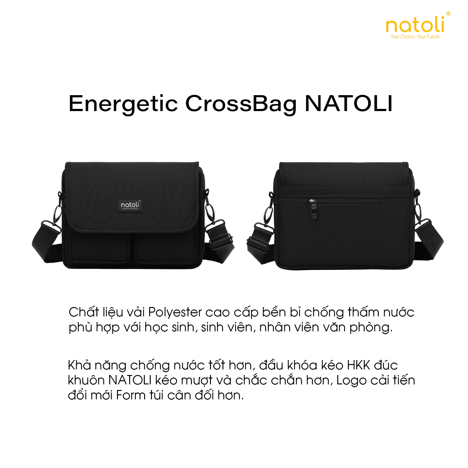 Túi đeo chéo Natoli T12 dây đeo điều chỉnh