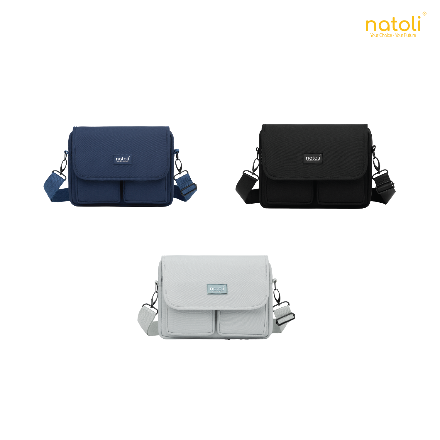 Mô tả Túi đeo chéo nam nữ Thương hiệu Natoli nhiều ngăn đi chơi đi học cao cấp BST Energetic CrossBag T12 - 8