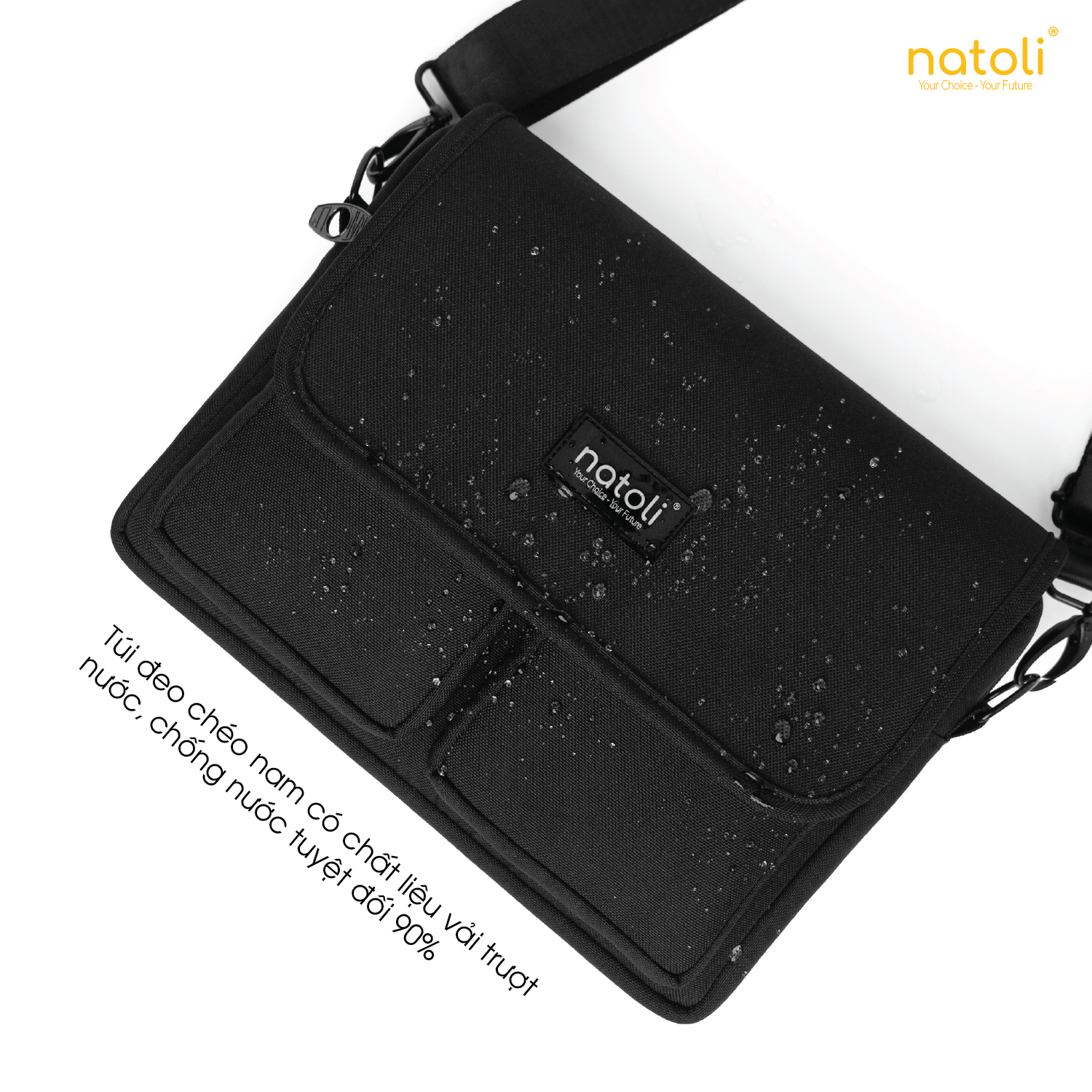 Mô tả Túi đeo chéo nam nữ Thương hiệu Natoli nhiều ngăn đi chơi đi học cao cấp BST Energetic CrossBag T12 - 3
