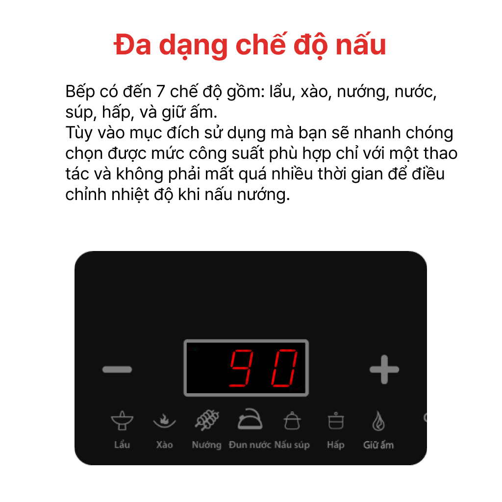 Mô tả Bếp từ đơn cảm ứng HAPPYCOOK, HSI-200CB - 4