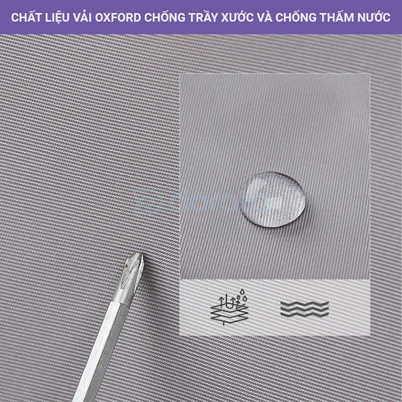 Mô tả Túi đựng quần áo du lịch cỡ lớn gấp gọn tiết kiệm diện tích, túi xách tay để hành lý size to DRG - 5