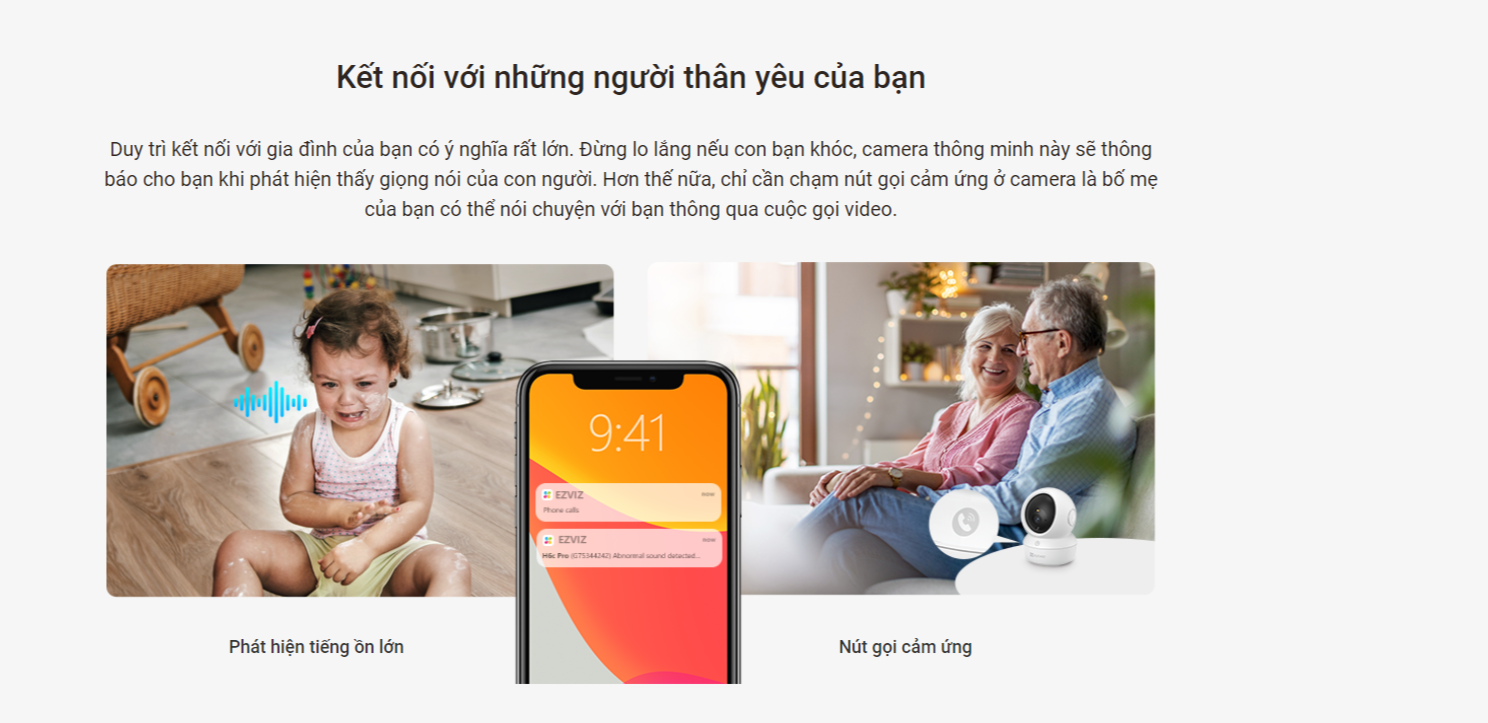 Tính năng đàm thoại 2 chiều EZVIZ