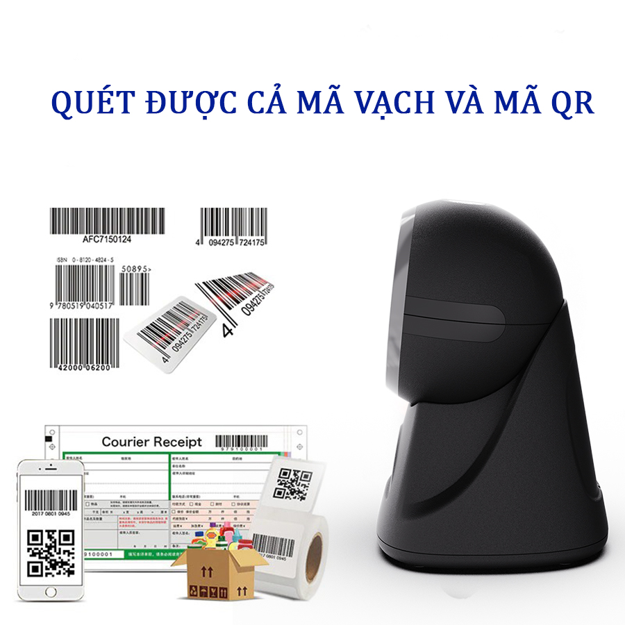 Máy quét mã vạch đa tia để bàn Corisu, quét QR code và mã vạch, nhiều ...