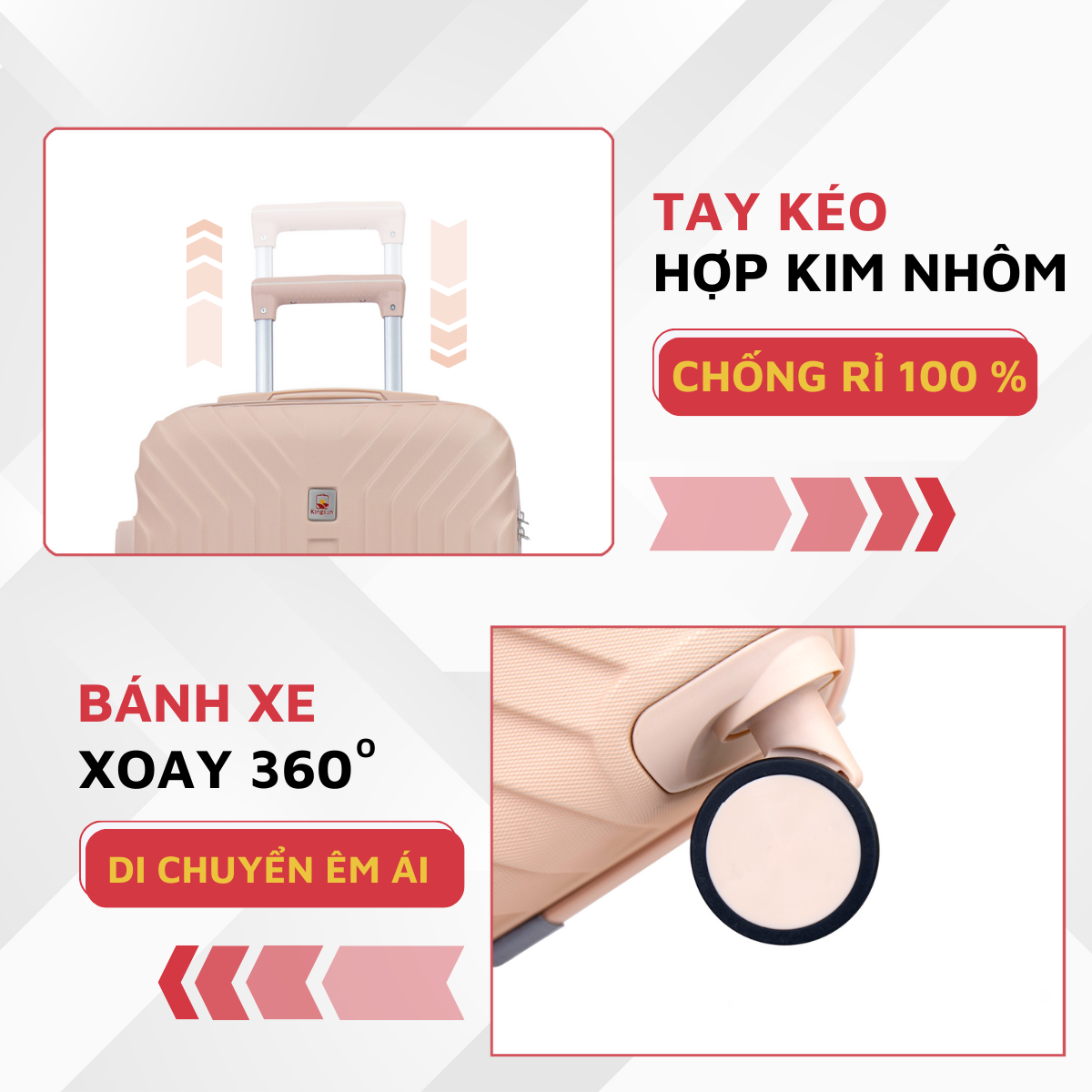 Mô tả Vali kéo Du Lịch Kingsun cao cấp KS-216 Size 20/24 Bảo Hành 5 Năm - 1