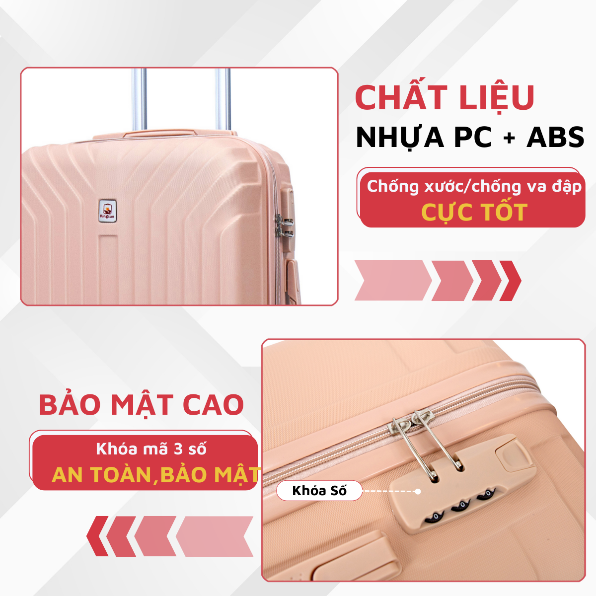 Mô tả Vali kéo Du Lịch Kingsun cao cấp KS-216 Size 20/24 Bảo Hành 5 Năm - 4