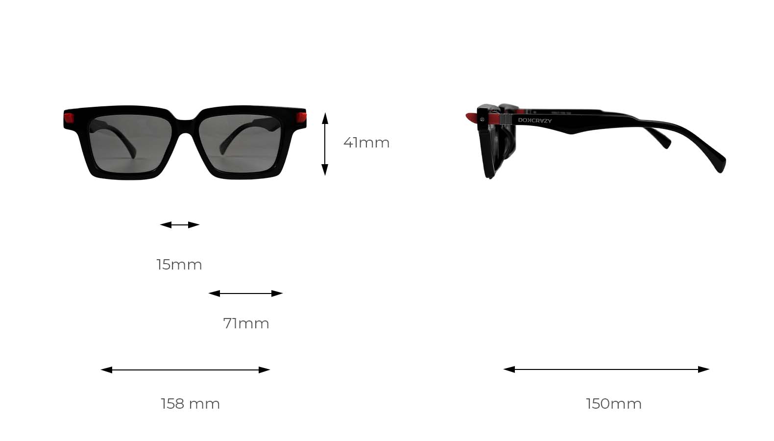 Mô tả Kính mát thời trang DOKCRAZY IVYY Streetwear Hot Trend, Nhựa sinh học cao cấp, Unisex, chống UV400 - 1