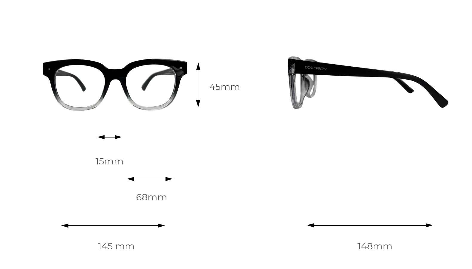 Mô tả Gọng kính DOKCRAZY KYLA Unisex Phù hợp nhiều dáng mặt, nhựa sinh học cao cấp, Chống ánh sáng xanh - 1