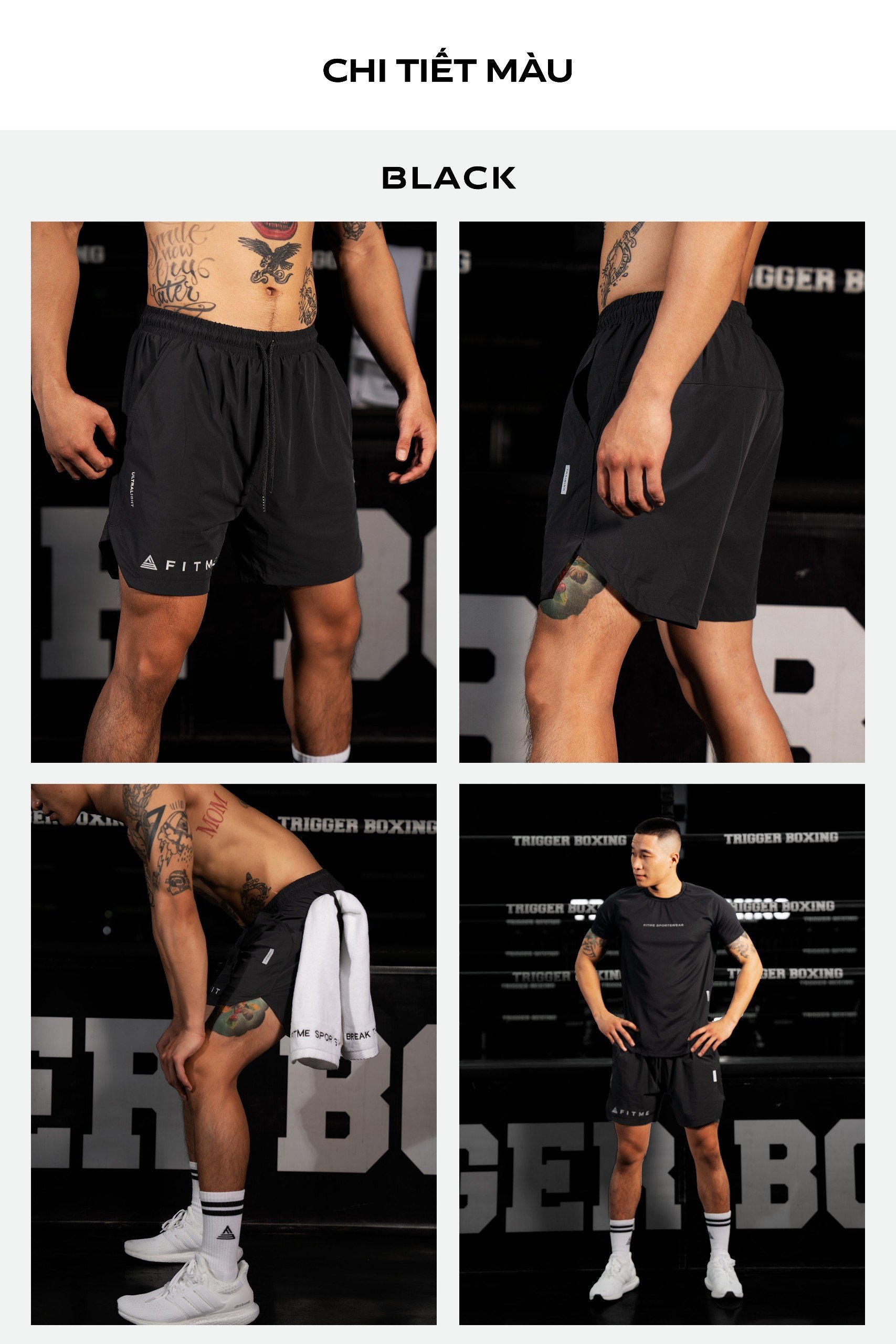 Mô tả Quần đùi thể thao nam 1 lớp Fitme tập gym chạy bộ co giãn thoải mái QN1L03 - 6
