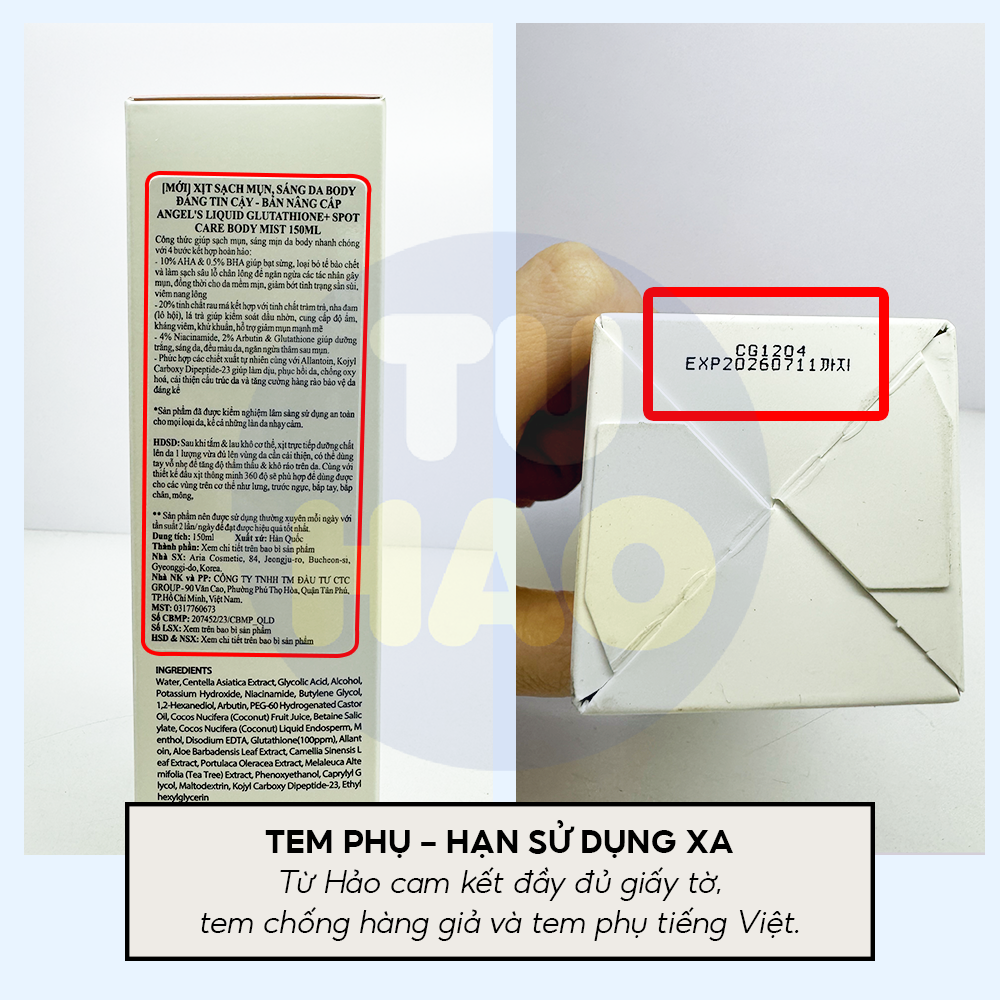 Mô tả Serum dưỡng trắng Angel's Liquid 7Day Whitening Program Glutathione 700 V-Ample cấp ẩm30ml - 2