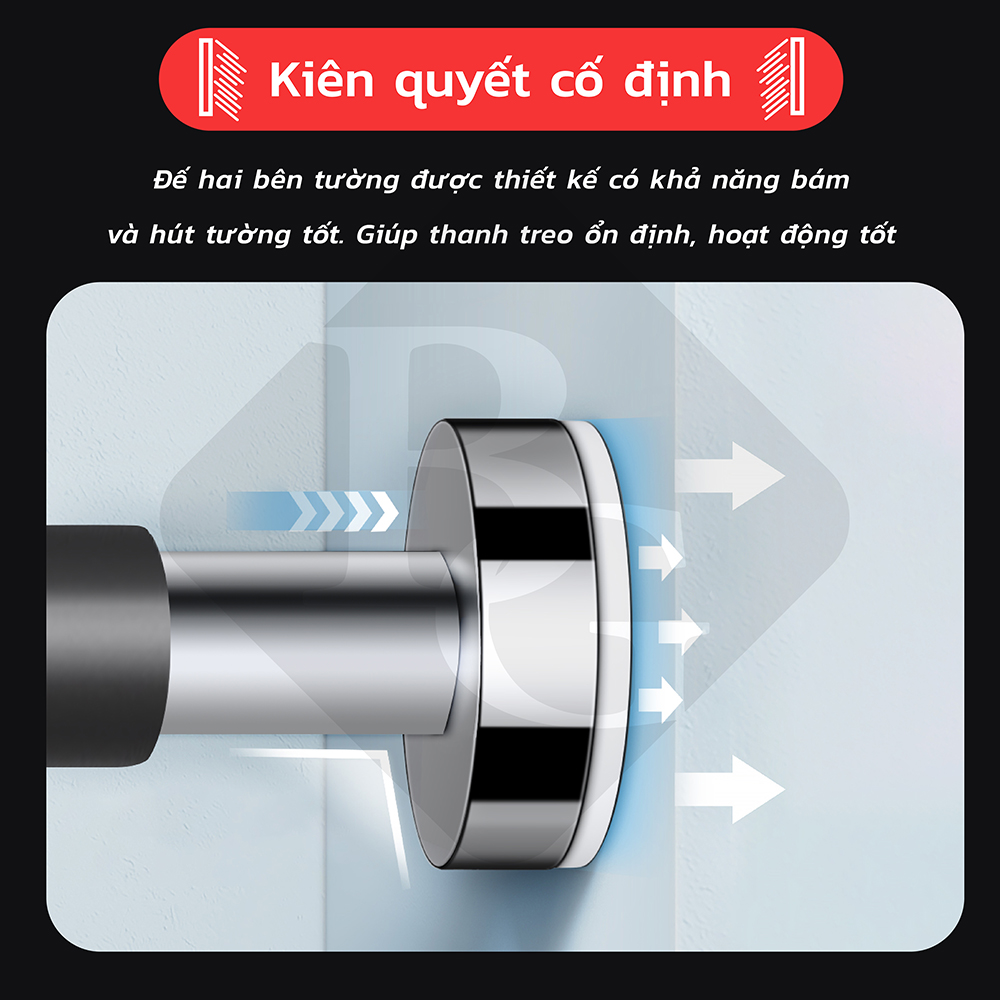 Mô tả BG Xà đơn treo tường cao cấp gắn cửa độ dài tùy chỉnh từ 60-150cm - 7