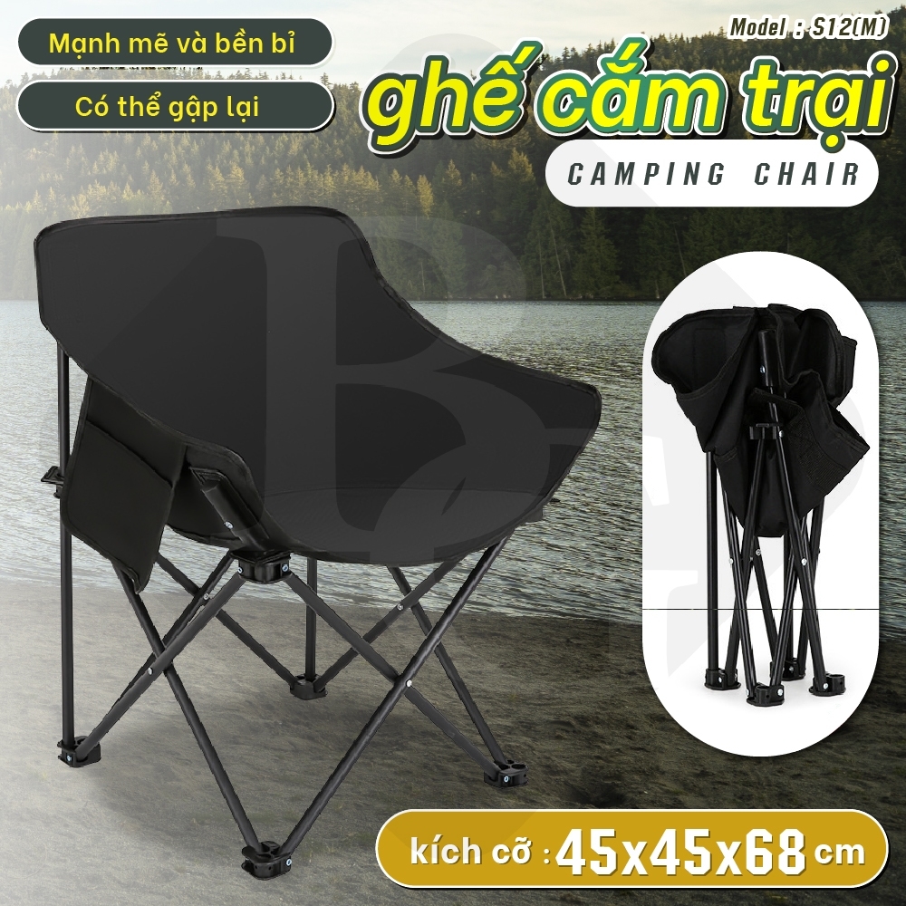 Mô tả BG - Ghế cắm trại có túi đeo ,câu cá, dã ngoại, có thể gập lại, sân di động có túi ghế cắm trại S12 - 5