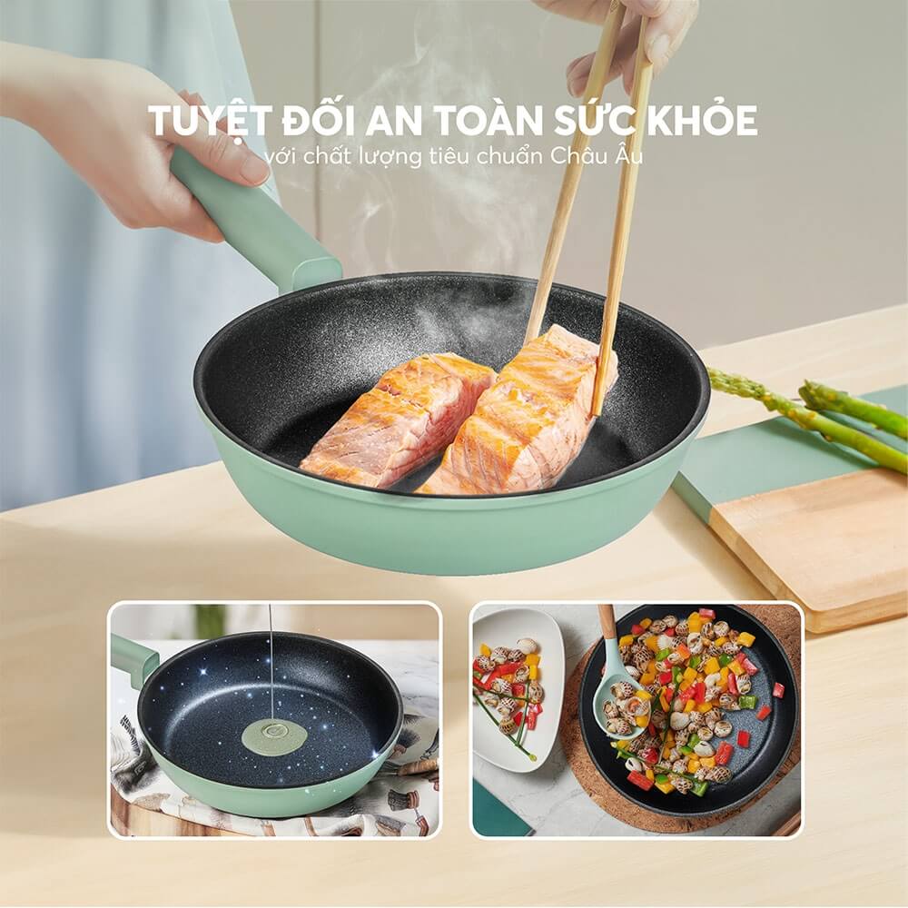 Mô tả Chảo chống dính siêu bền Elmich Hera II EL-5940/41SK size 20,24,26cm - 1