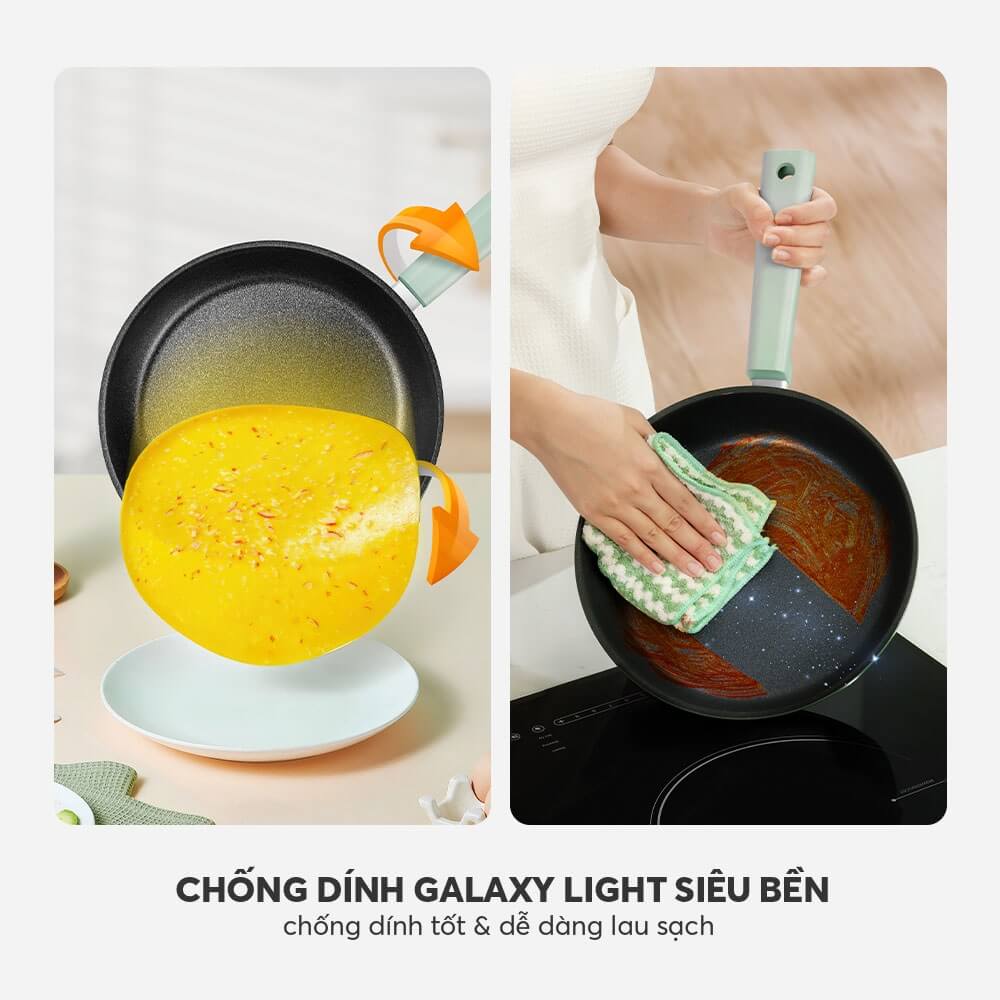 Mô tả Chảo chống dính siêu bền Elmich Hera II EL-5940/41SK size 20,24,26cm - 2