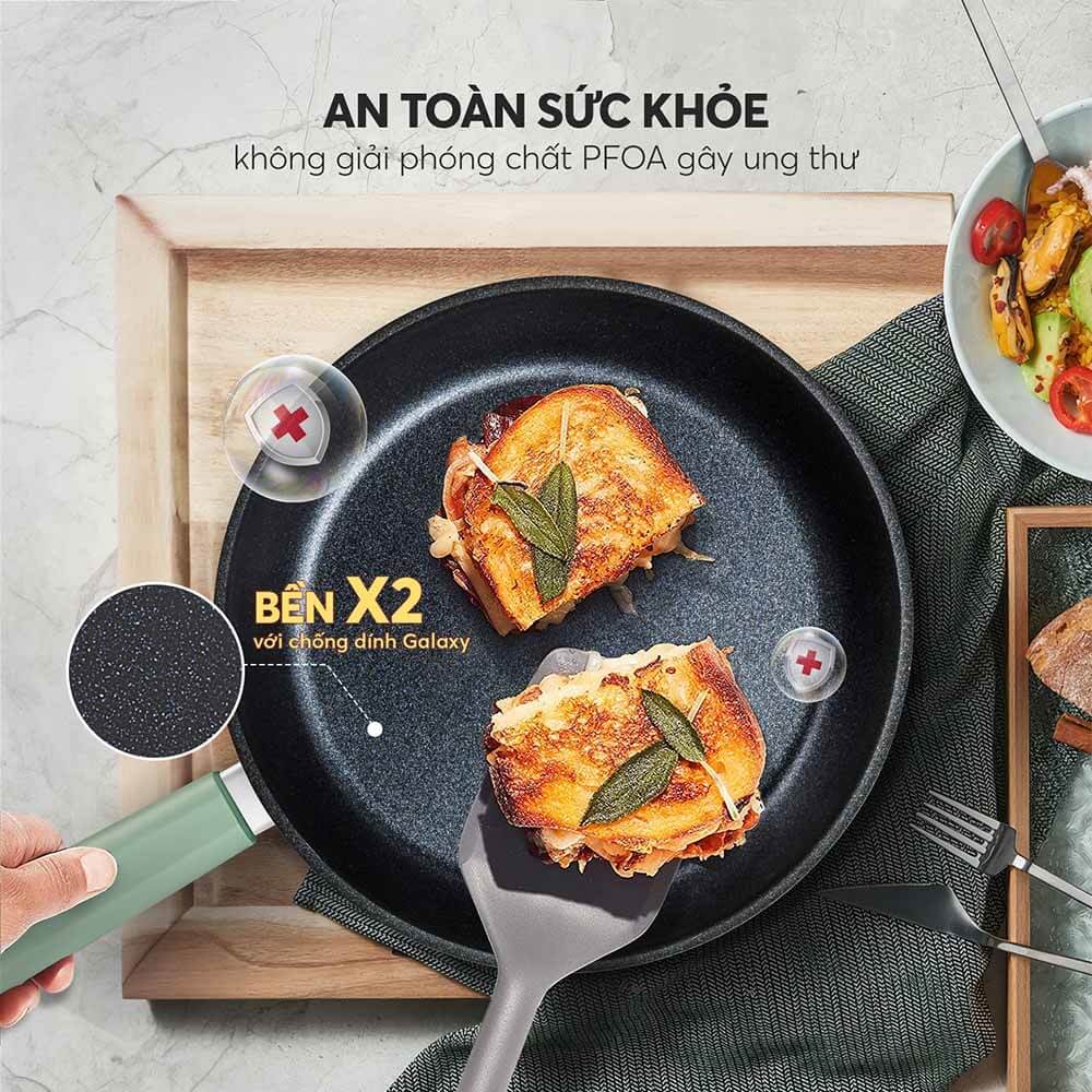 Mô tả Chảo chống dính siêu bền Elmich Hera II EL-5940/41SK size 20,24,26cm - 3