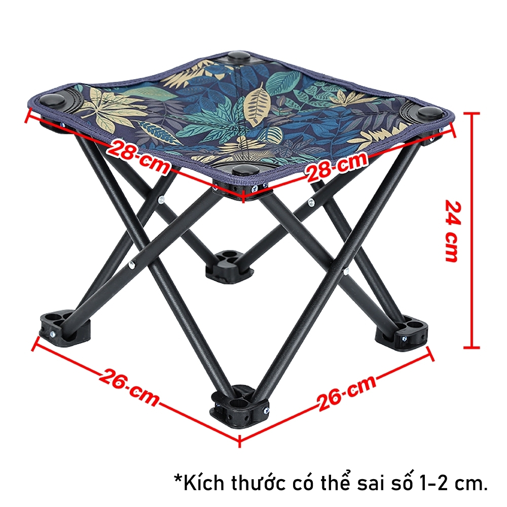 Mô tả BG - Ghế cắm trại, dã ngoại di động, câu cá, có thể gấp gọn, có túi đeo - 11