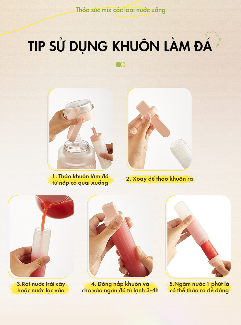 Mô tả Máy Xay Sinh Tố Cầm Tay LLJ-P10X5 - Hàng Chính Hãng - 6